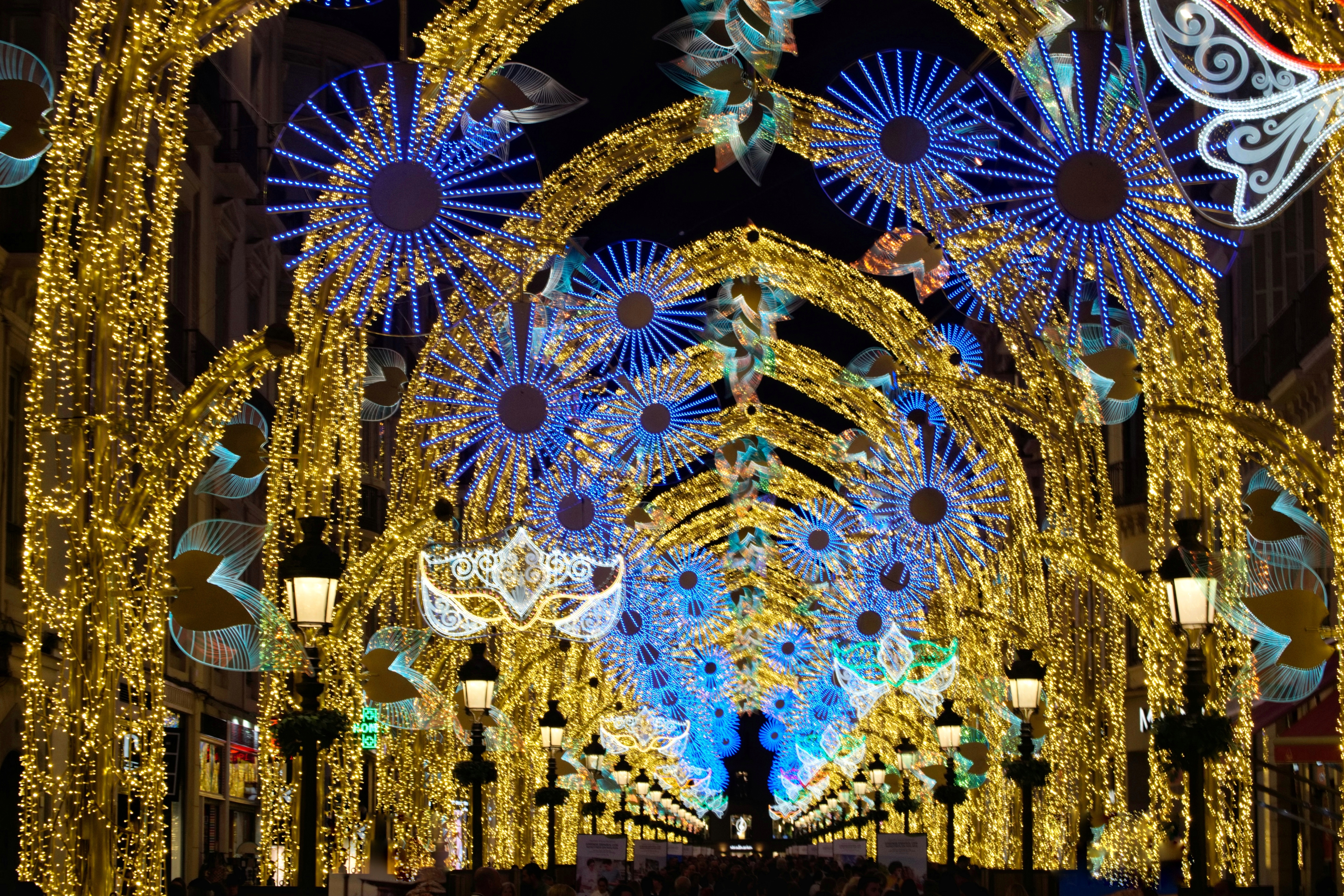 Christmas lights in Malaga - well worth a trip from Cortijo Sabila